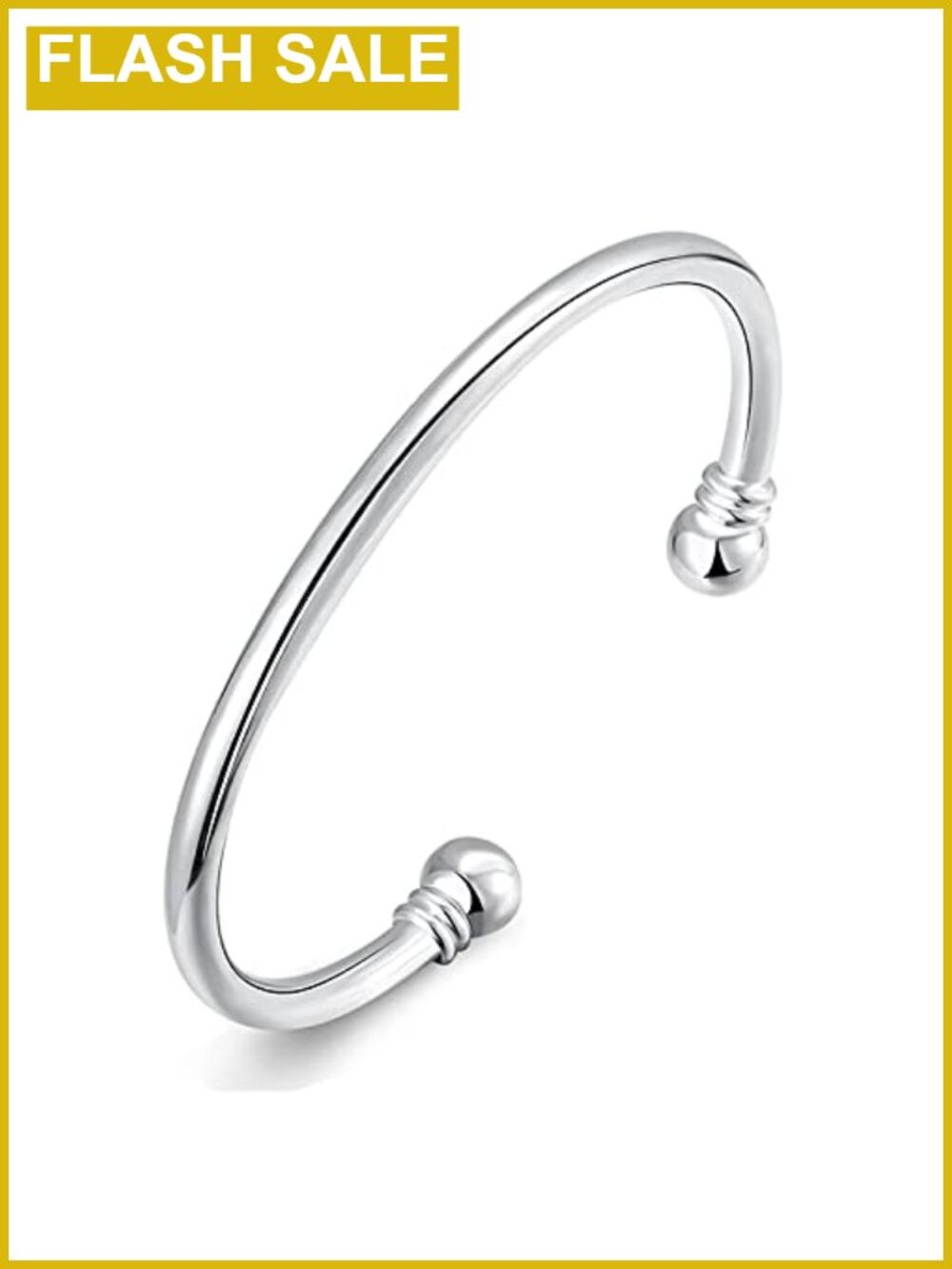 925 Sterling Silver Cuff Bangle Bracelet Women Adjustable Jewelry Gift